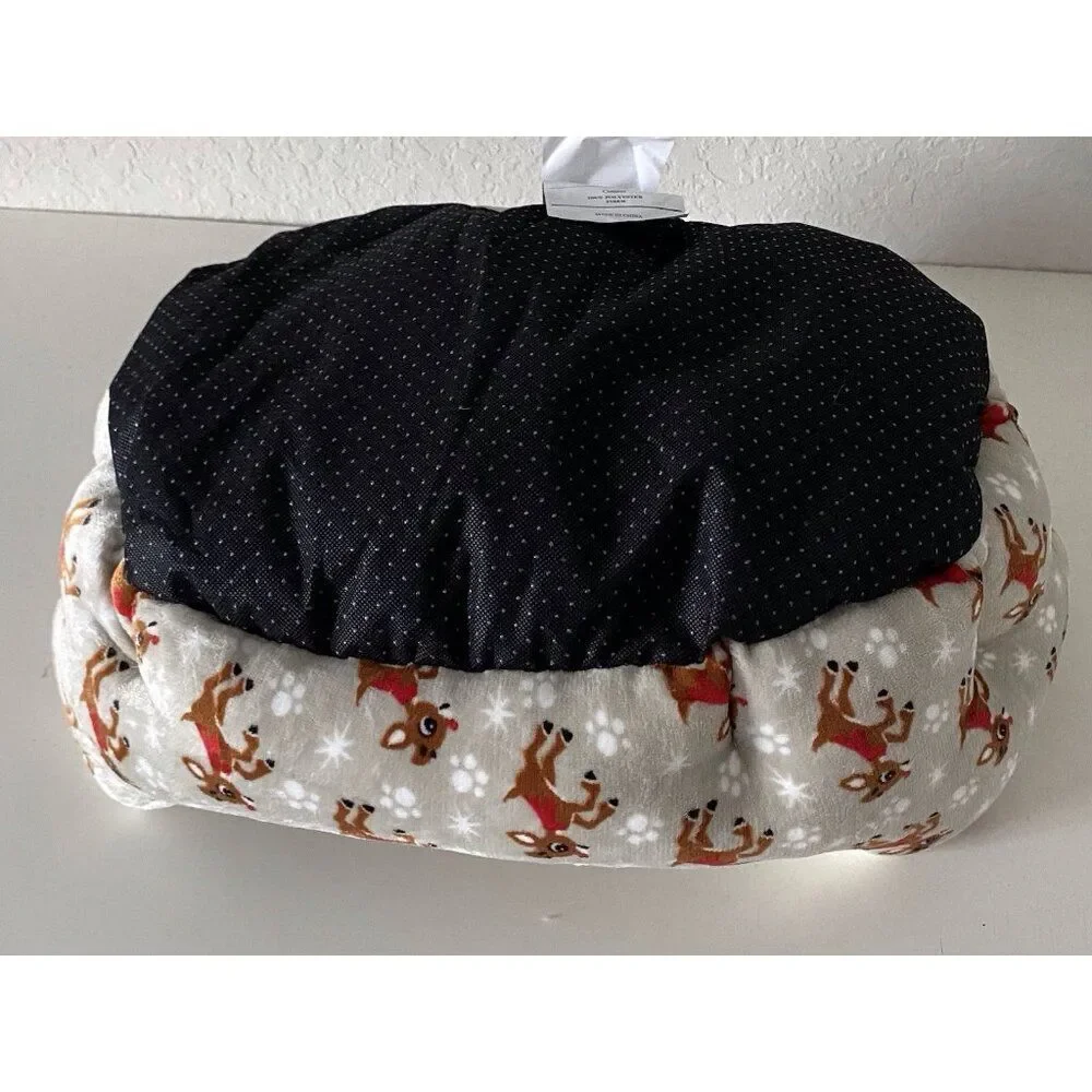 Rudolph The Red Nose Reindeer Cozy Cuddler Dog Pet Bed Soft Christmas‎ NEW